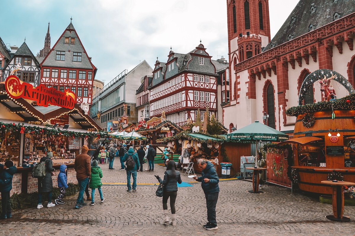 Part of the Frankfurt Christmas Market, at the Römerberg