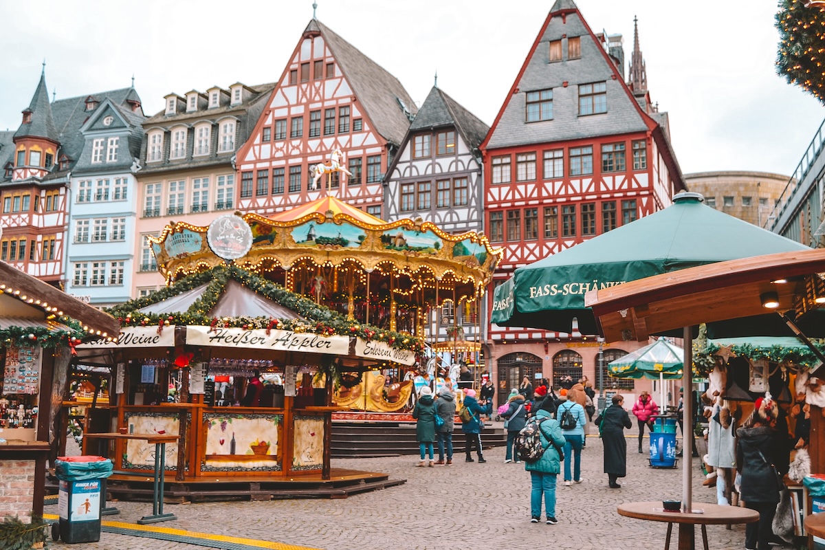 Part of the Frankfurt Christmas Market, at the Römerberg