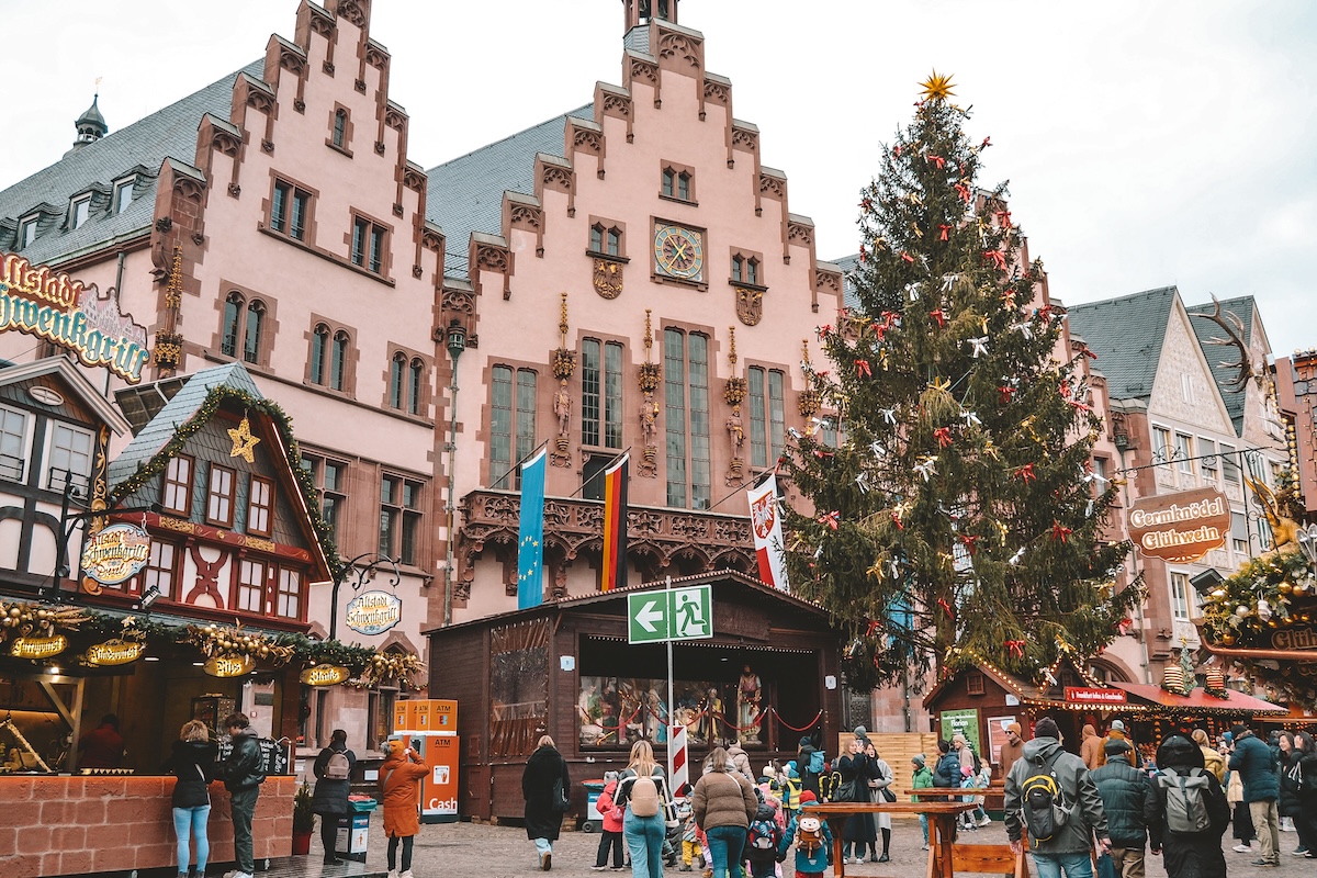 Part of the Frankfurt Christmas Market, at the Römerberg 