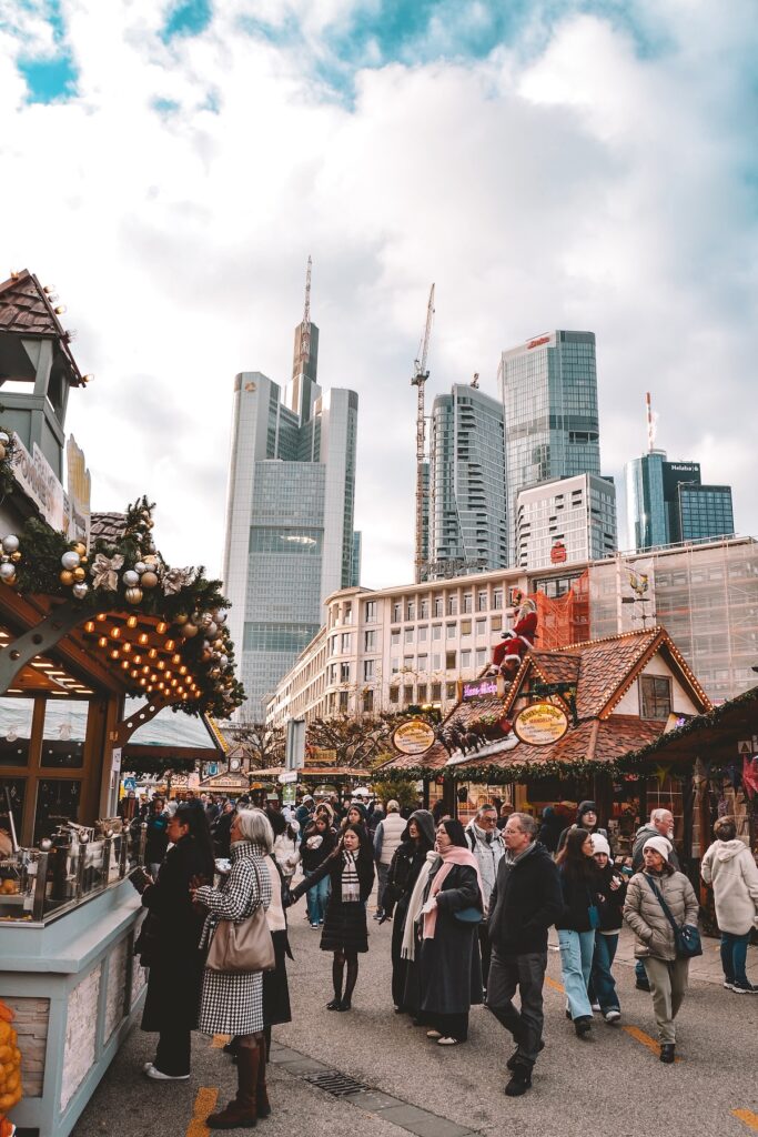 Part of the Frankfurt Christmas Market, at the Hauptwache
