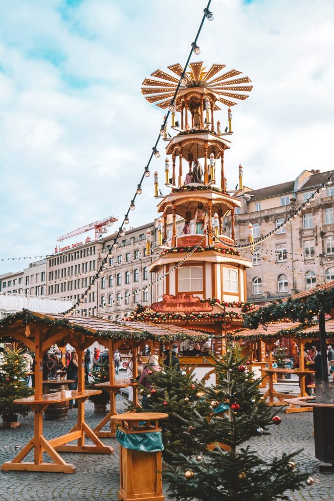 Part of the Frankfurt Christmas Market, at the Roßmarkt