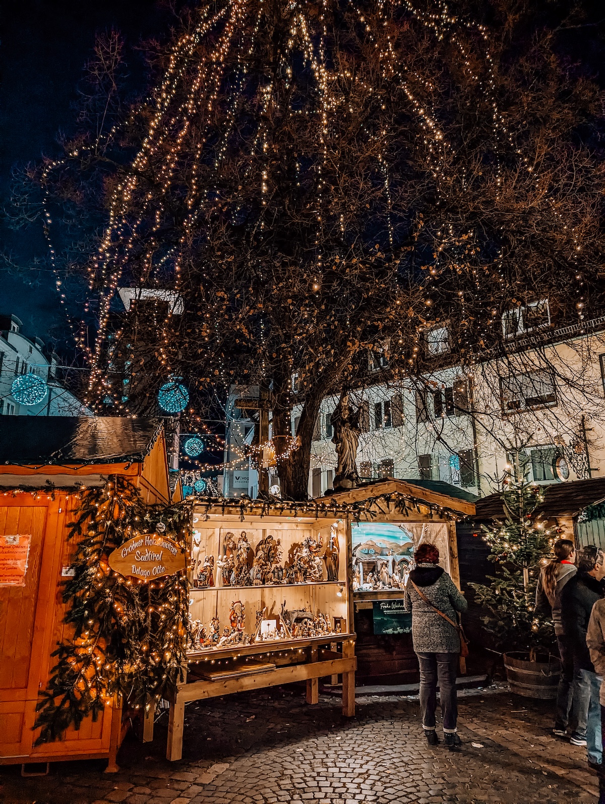 Christmas market at Unterlindenplatz in Freiburg 