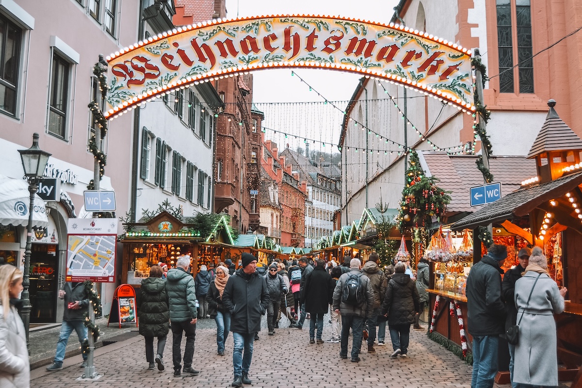 Entrance to the Freiburg Christmas market