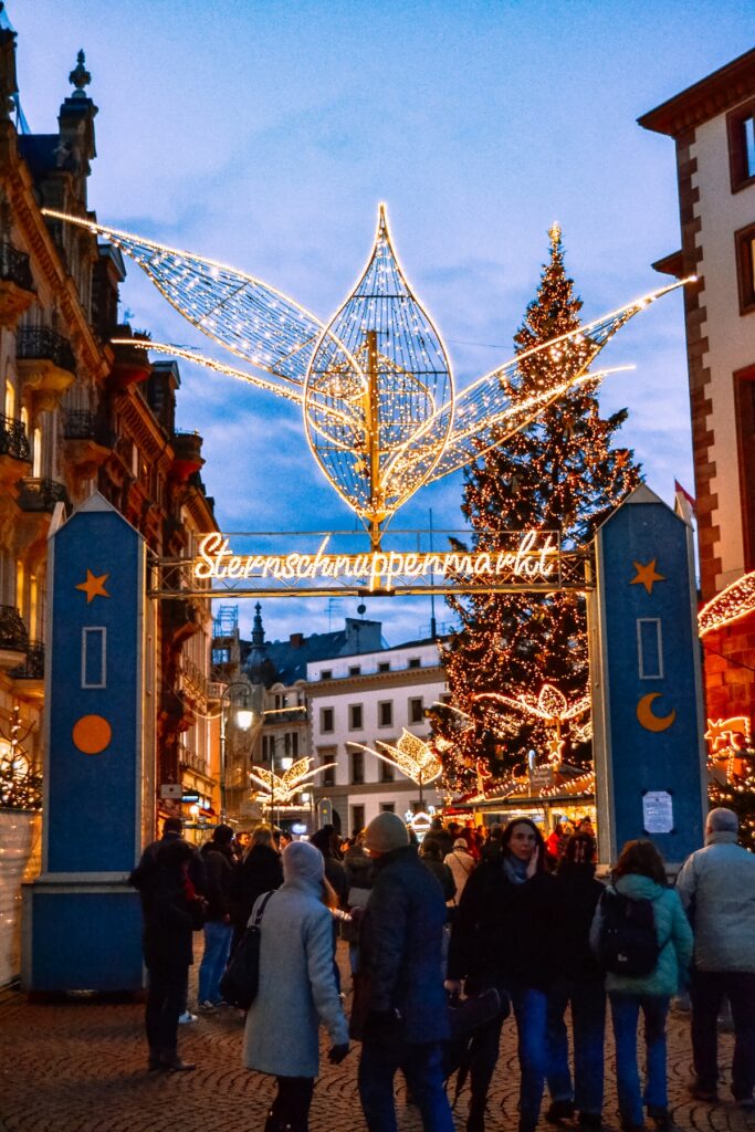 Entry archway to the Shooting Star Market in Wiesbaden