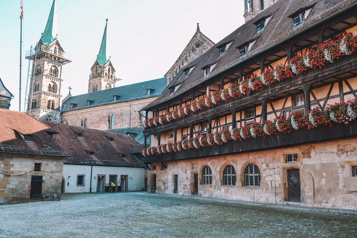 Half timbered building at Bamberg's Alter Hof
