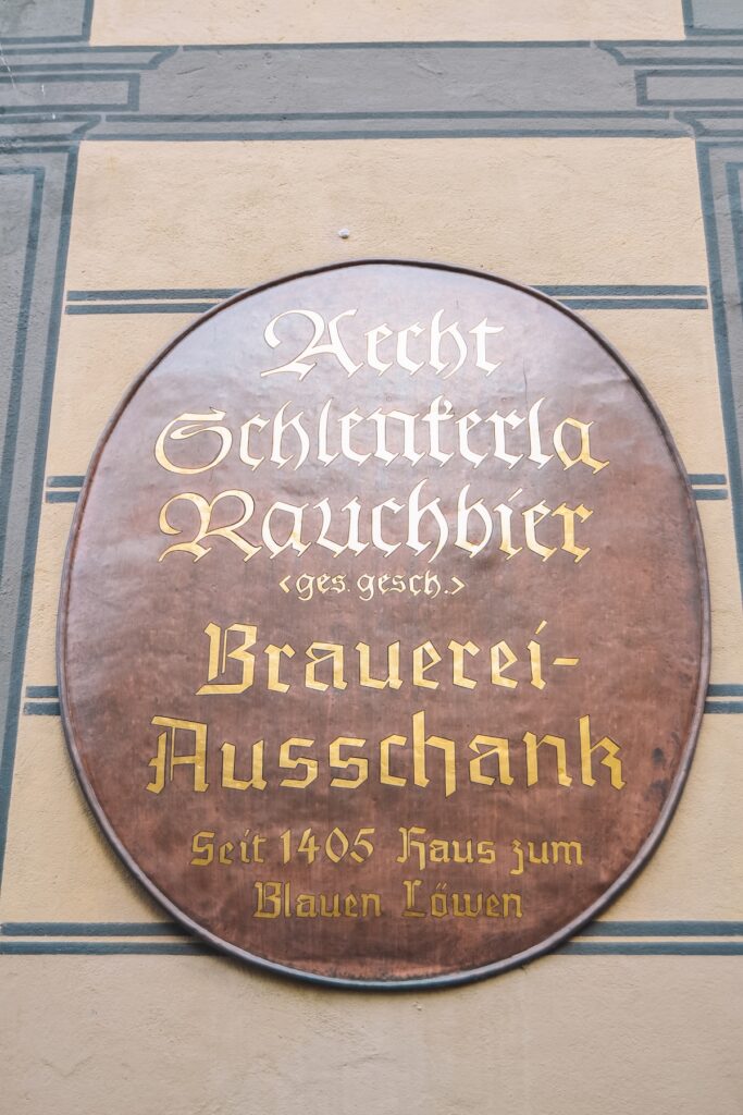 Sign for Rauchbier in Bamberg