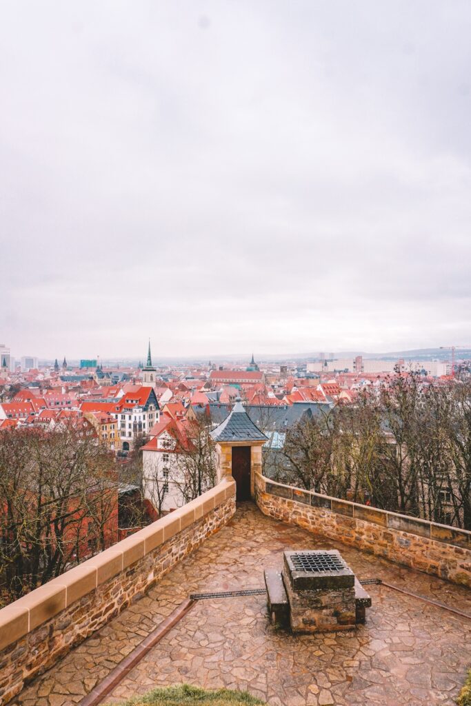 View of Erfurt's Old Town from the Petersberg Citadel