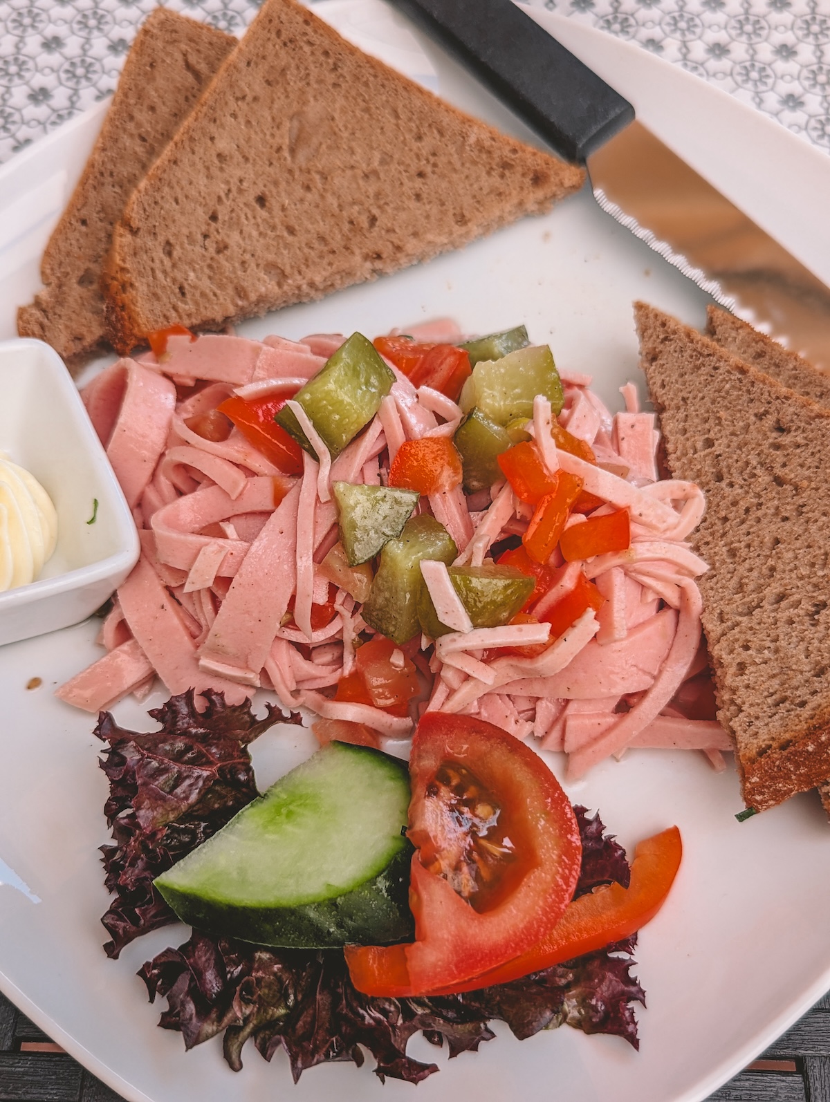 A plate of wurstsalat