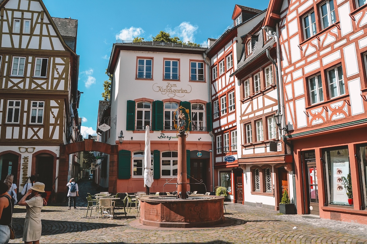 Half timbered buildings in Mainz's Kirschgarten