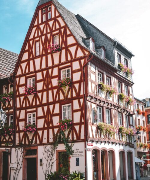 The oldest half timbered house in Mainz, Germany