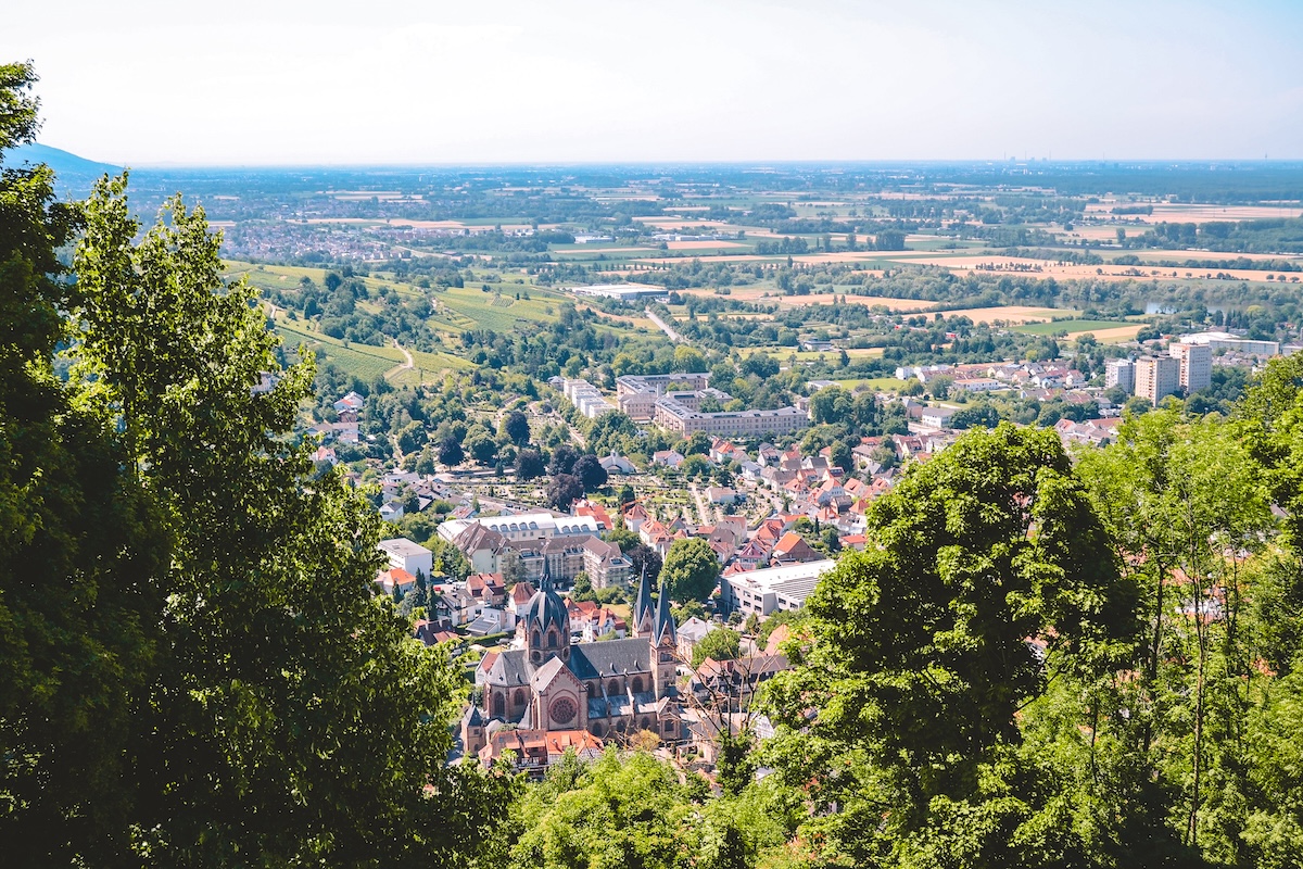 View of Old Town Heppenheim from Starkenburg Castle