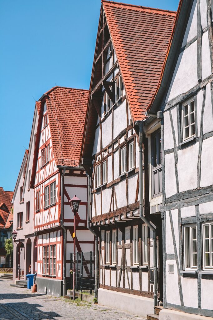 Half timbered houses in Heppenheim an der Bergstrasse