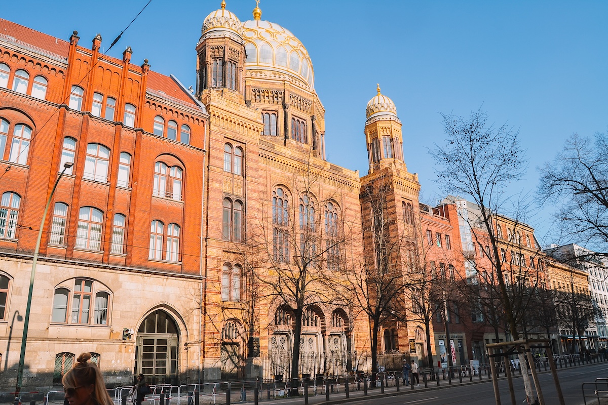 The New Synagogue along Oranienburger Strasse