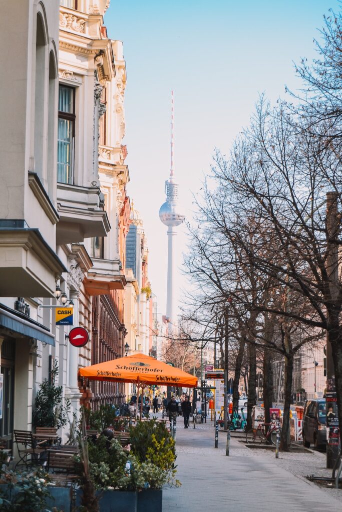 Oranienburger Strasse, with the TV tower in the background
