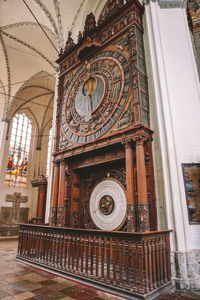 Astronomical clock inside St. Mary's Church