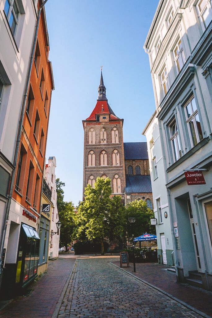 Tower of St. Mary's Church in Rostock