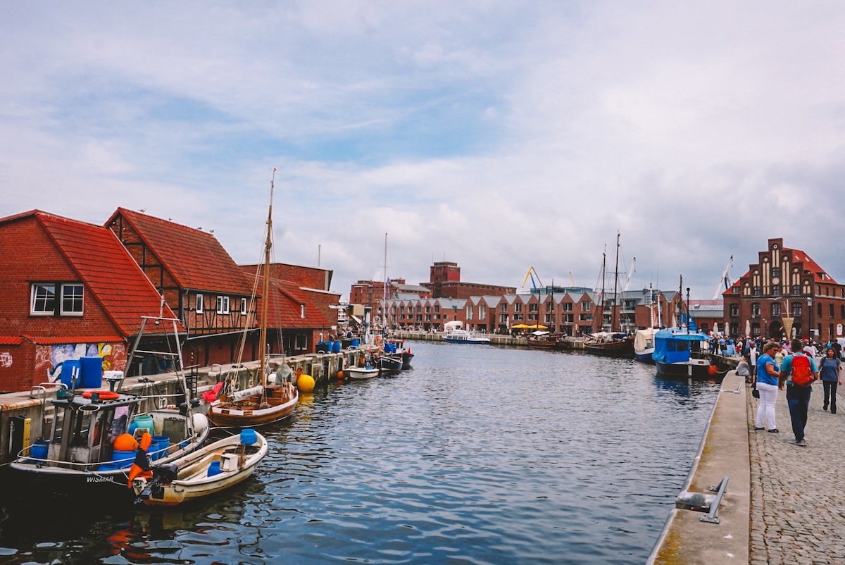 The Old Harbor in Wismar, Germany