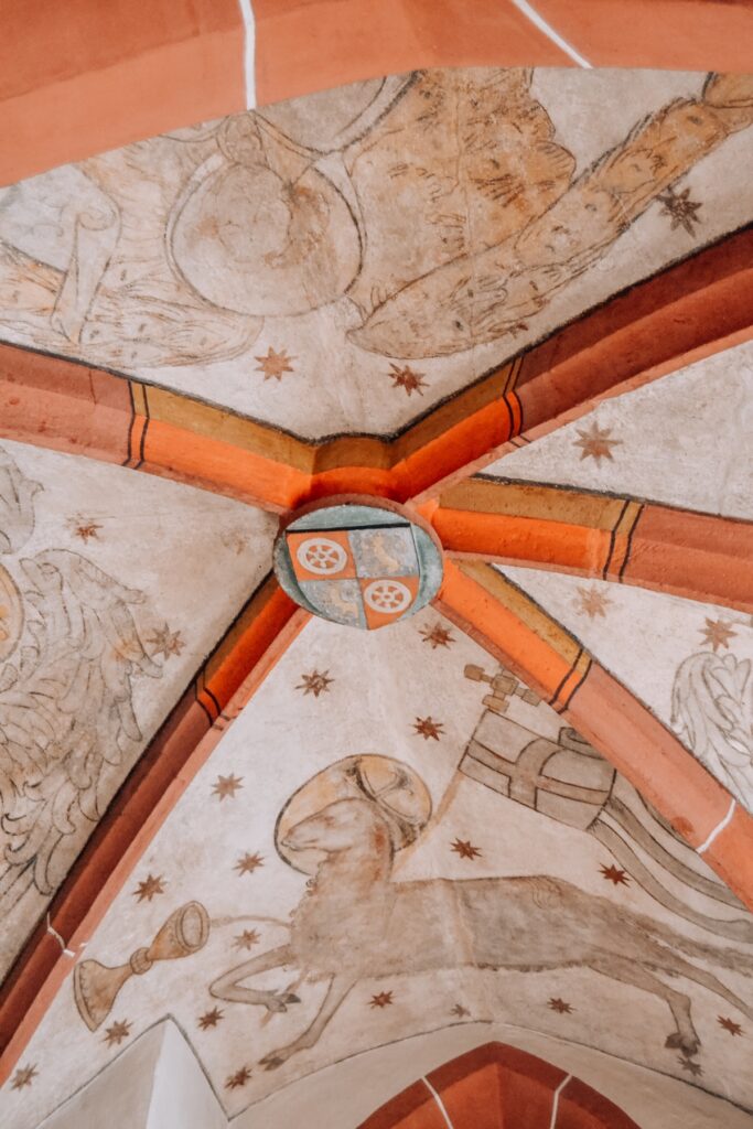 Ceilings frescoes inside the Church of Saints Peter and Paul in Eltville