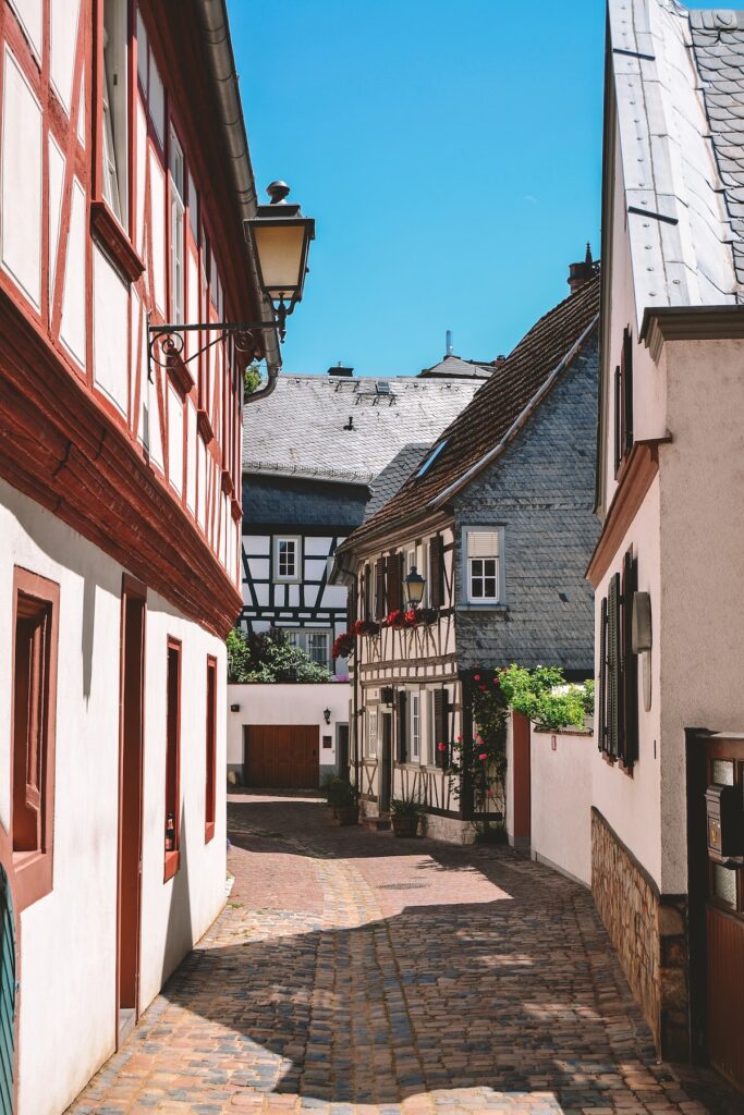 pretty street in Eltville am Rhein