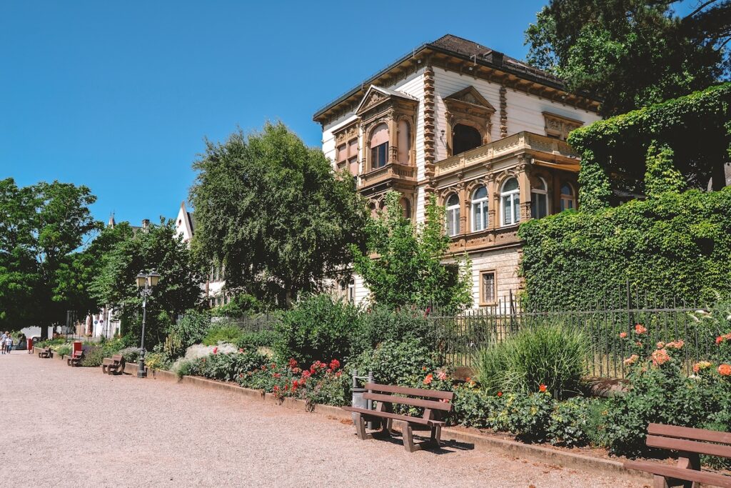 mansion along Rhine Promenade in Eltville am Rhein