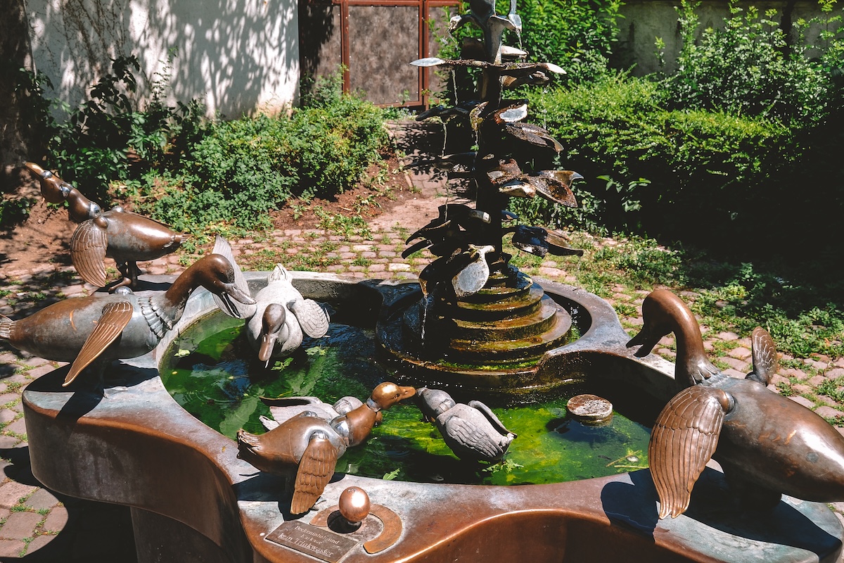 Duck fountain in Eltville am Rhein
