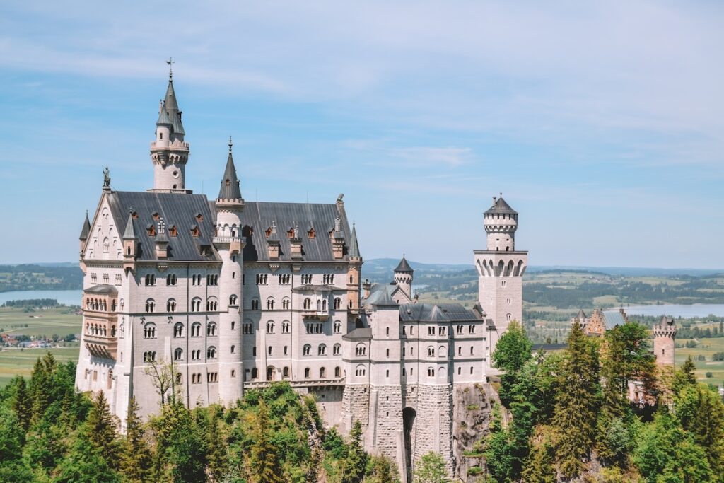 Neuschwanstein Castle seen from the Mary's Bridge