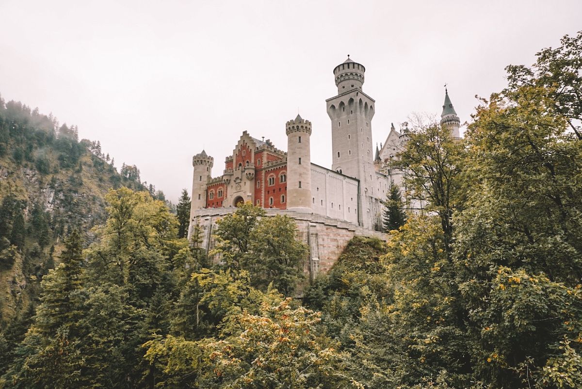 Neuschwanstein Castle seen from below