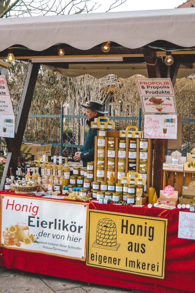 apiary stall at Spreewald Christmas market